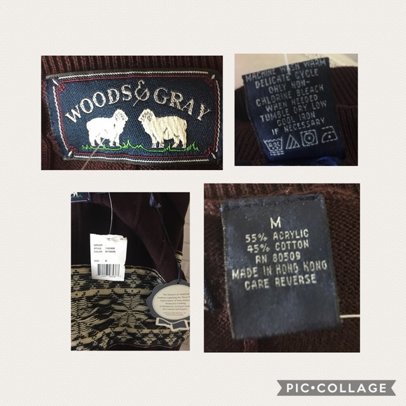 Woods Gray women's sweater size medium red blue - Picture 3 of 3